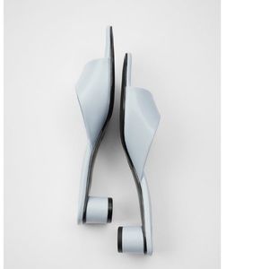 Zara block heel square toe mule